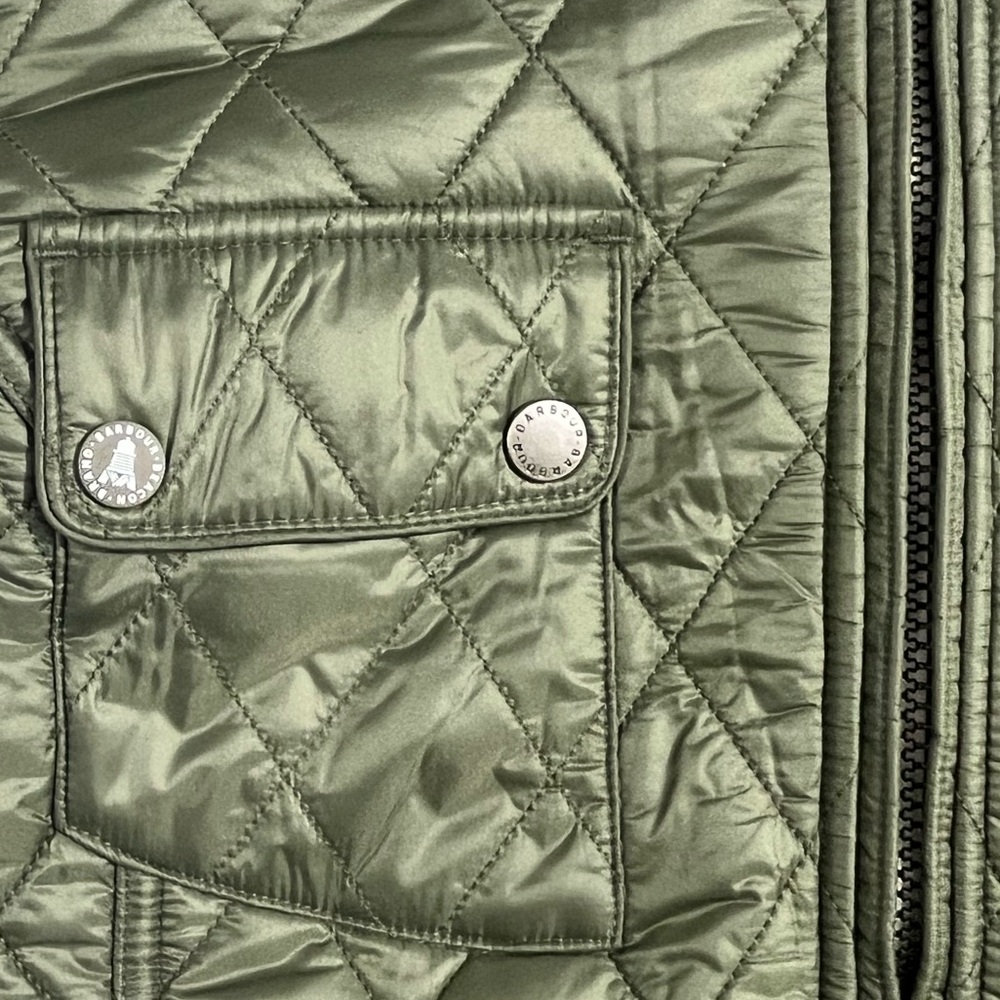 Barbour Filey Quilt Jacket/Coat Medium Sage Green - Picture 13 of 13